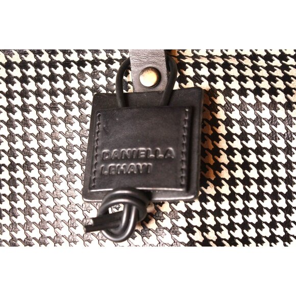 Daniella Lehavi Italian Leather Handbag in Black & White Houndstooth Pattern - Picture 3 of 10